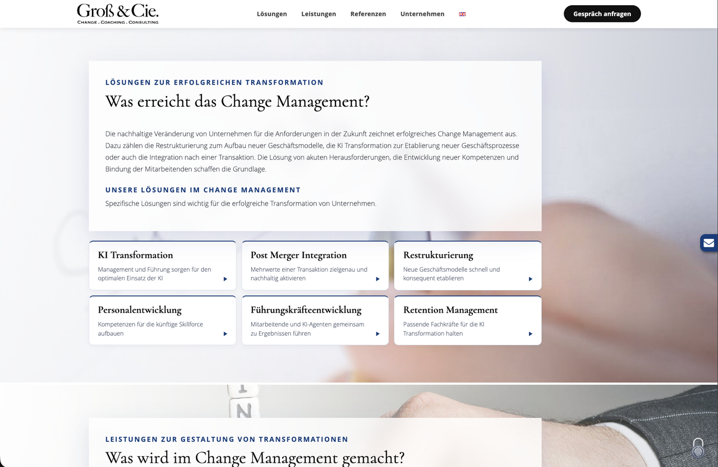 Groß & Cie. — Beratungswebsite mit Thought Leadership