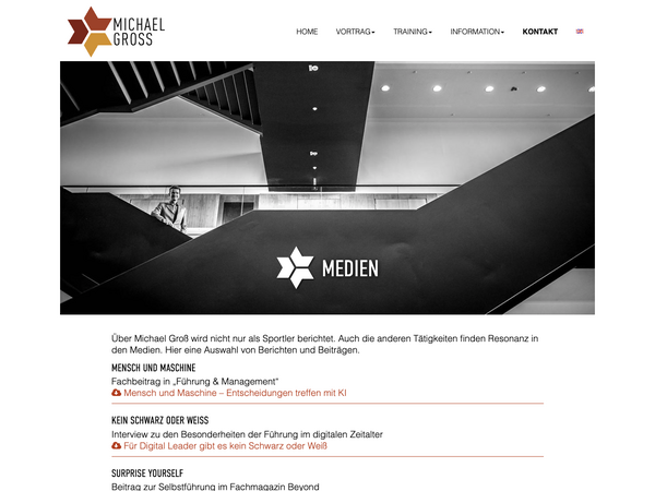 Michael Groß — Portfolio-Website für Redner, Trainer, Unternehmer