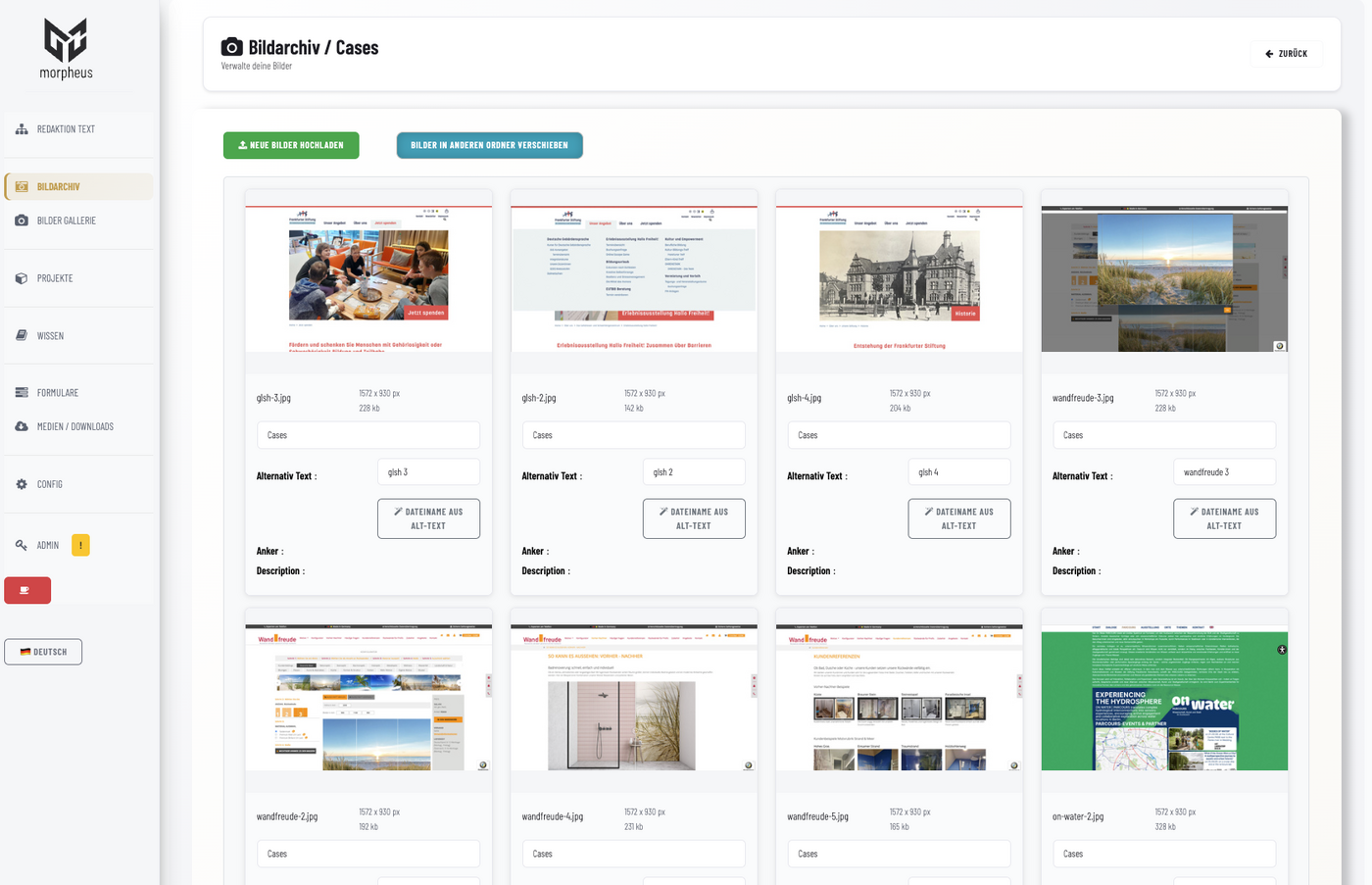 Morpheus CMS Bildarchiv